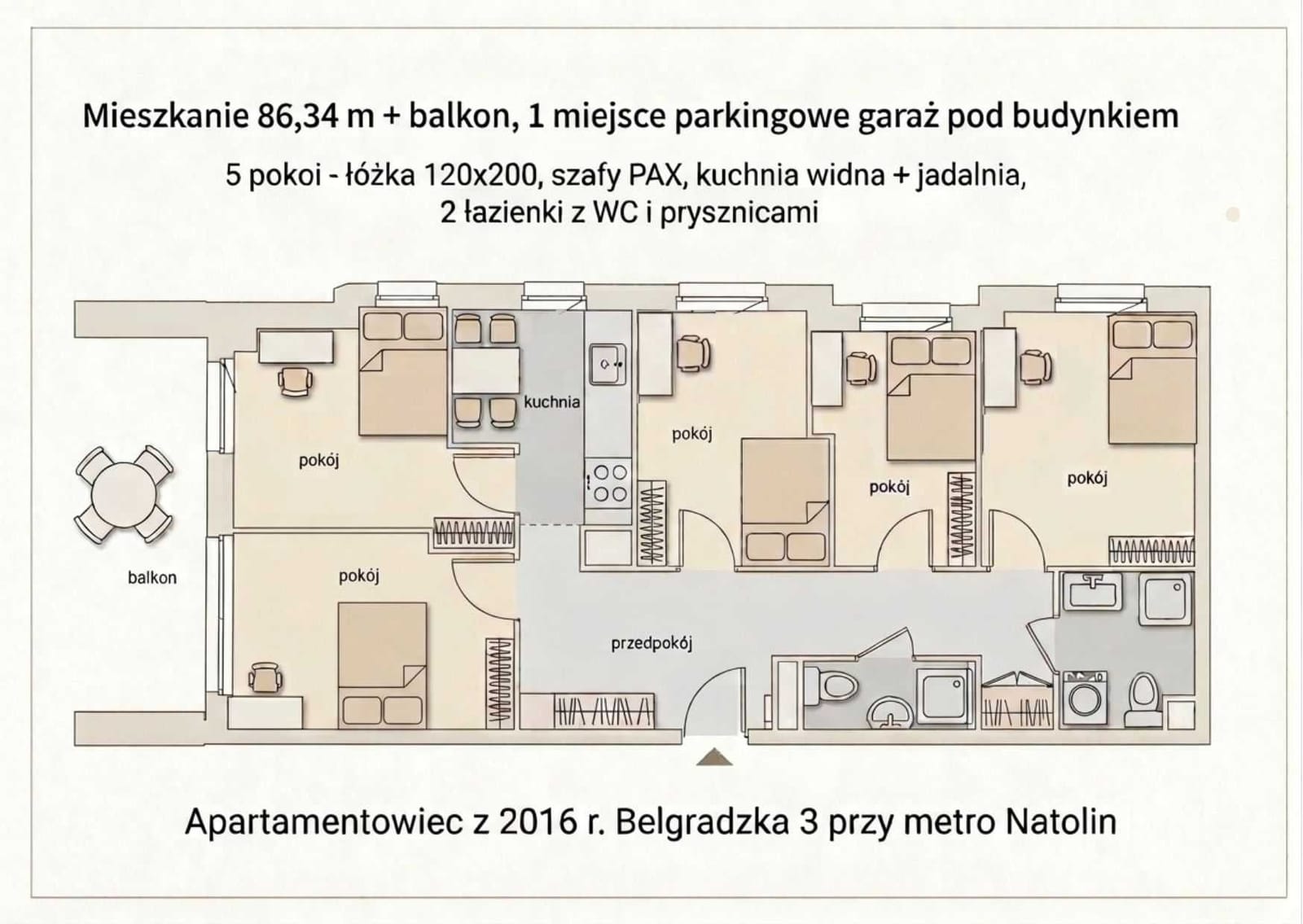 4 pokoje · Ursynów